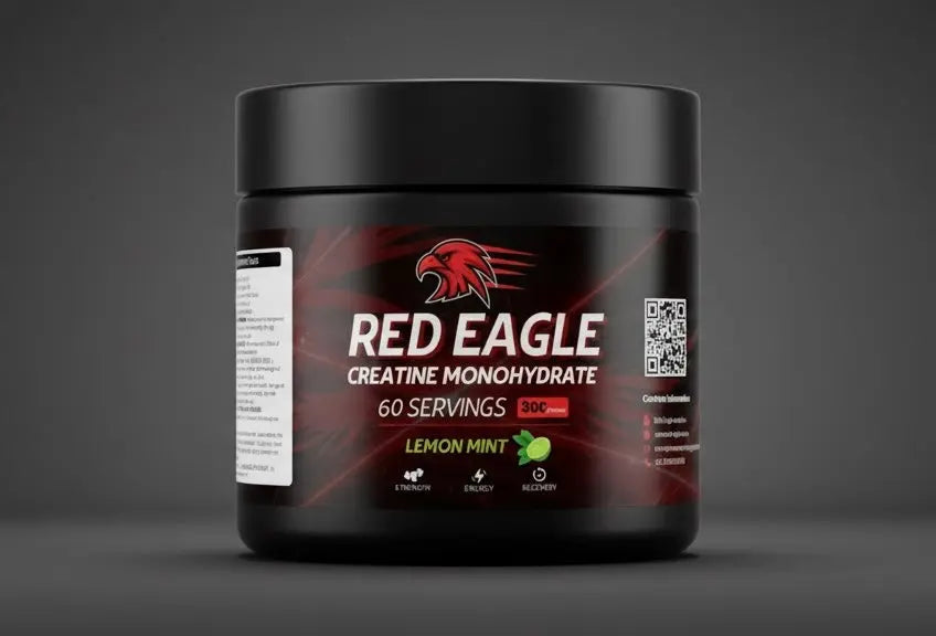 Red Eagle Creatine Monohydrate – Lemon Mint | 60 Servings, 300g | Strength, Energy & Recovery - Red Eagle supplement