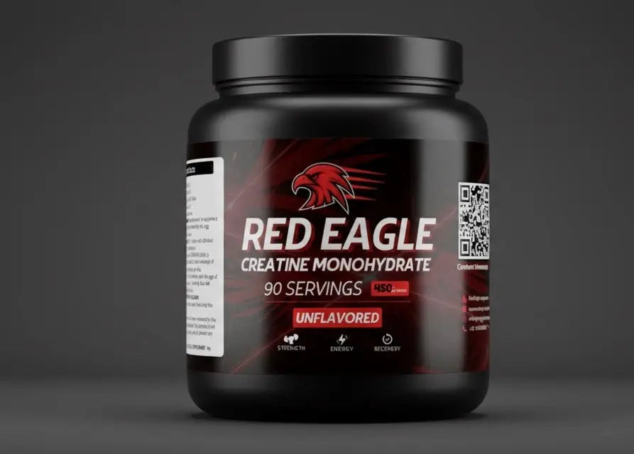 Red Eagle Creatine Monohydrate – Unflavored | 90 Servings, 450g | Strength, Energy & Recovery - Red Eagle supplement