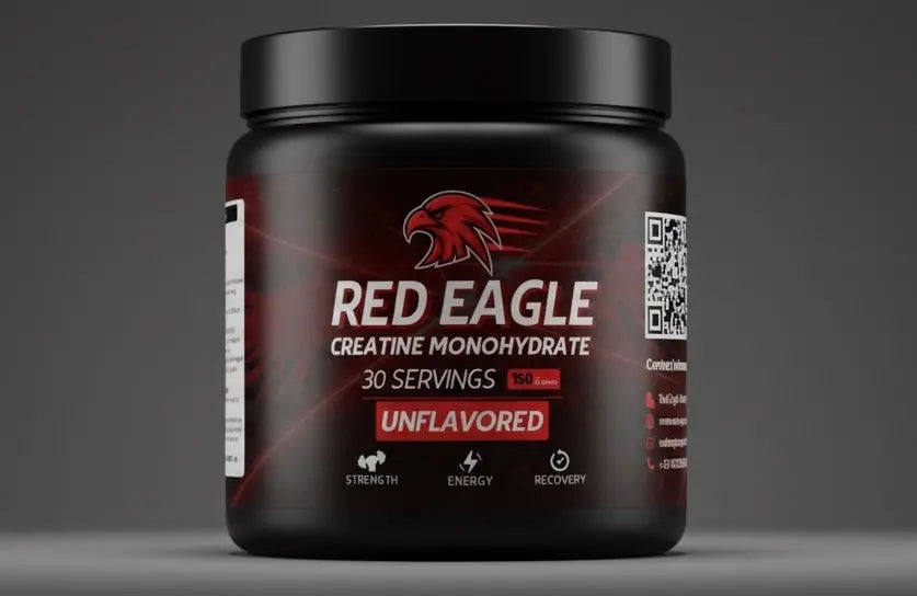 Red Eagle Creatine Monohydrate – Unflavored | 30 Servings, 150g | Strength, Energy & Recovery - Red Eagle supplement